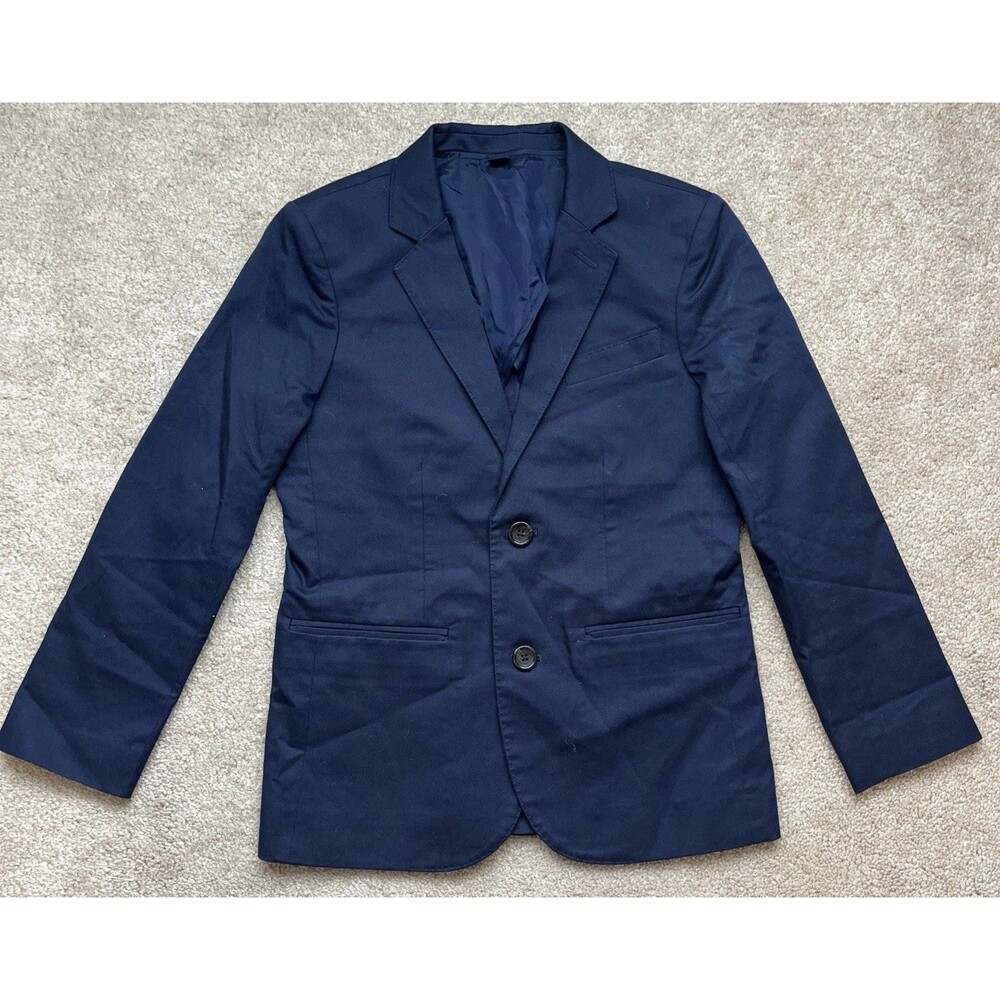 J Crew Crewcuts Blazer Boys 10 Ludlow Navy Cotton Wedding Event Formal